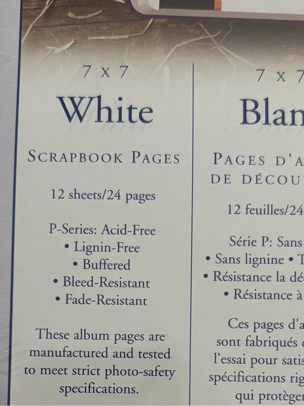Creative Memories 7X7 White Scrapbook Pages